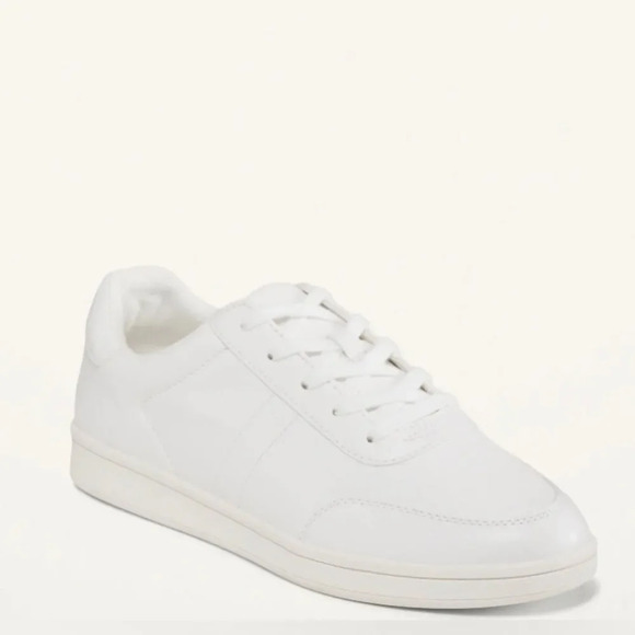 OLD NAVY‎ Faux Leather Sneakers in White - Picture 1 of 6